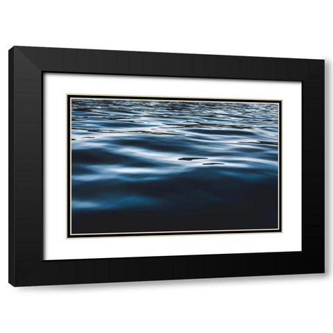 Water Textures Black Modern Wood Framed Art Print with Double Matting by Mossholder, Tim