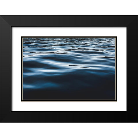 Water Textures Black Modern Wood Framed Art Print with Double Matting by Mossholder, Tim