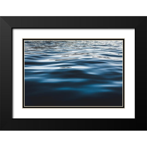 Water Textures Black Modern Wood Framed Art Print with Double Matting by Mossholder, Tim