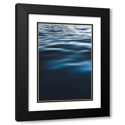 Water Textures Black Modern Wood Framed Art Print with Double Matting by Mossholder, Tim