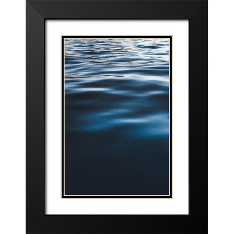 Water Textures Black Modern Wood Framed Art Print with Double Matting by Mossholder, Tim