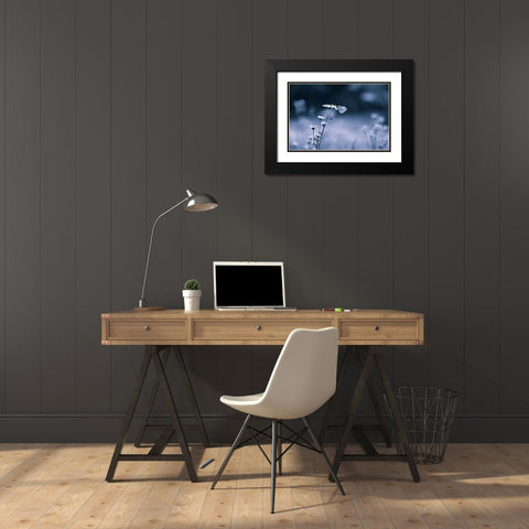 Small Butterfly Black Modern Wood Framed Art Print with Double Matting by Deng, Ivy