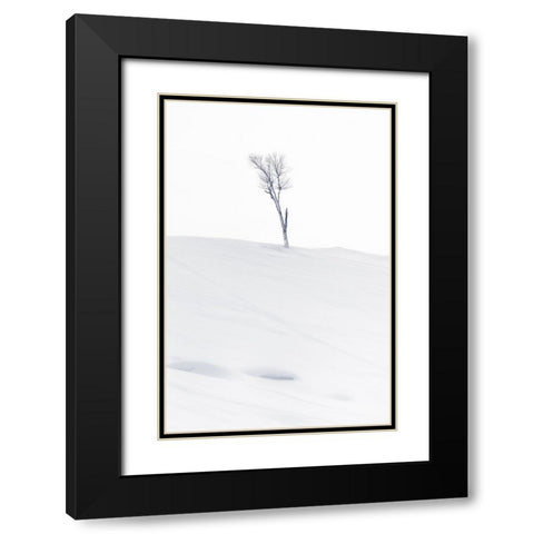 Lonely at Top Black Modern Wood Framed Art Print with Double Matting by Oberai, Jassi