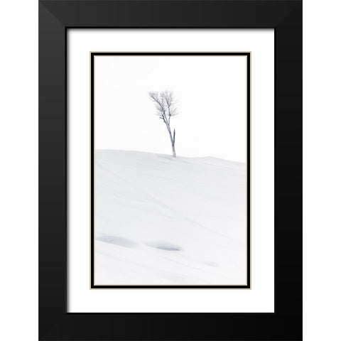 Lonely at Top Black Modern Wood Framed Art Print with Double Matting by Oberai, Jassi