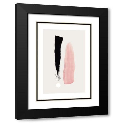 First Touch Black Modern Wood Framed Art Print with Double Matting by Sawall, Anastasia
