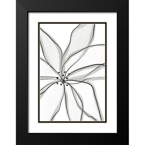 Fragile Flower Black Modern Wood Framed Art Print with Double Matting by Sawall, Anastasia