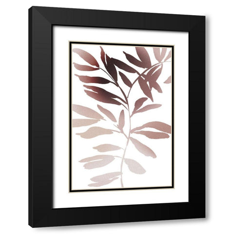 Lovely Leaves Black Modern Wood Framed Art Print with Double Matting by Sawall, Anastasia