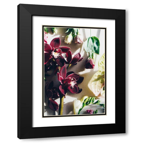 Flower Mood Black Modern Wood Framed Art Print with Double Matting by Sawall, Anastasia