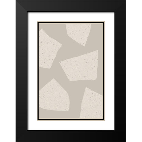 Big Terrazzo Black Modern Wood Framed Art Print with Double Matting by Sawall, Anastasia