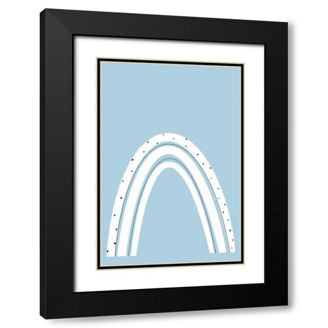 Black and White Rainbow Black Modern Wood Framed Art Print with Double Matting by Sawall, Anastasia