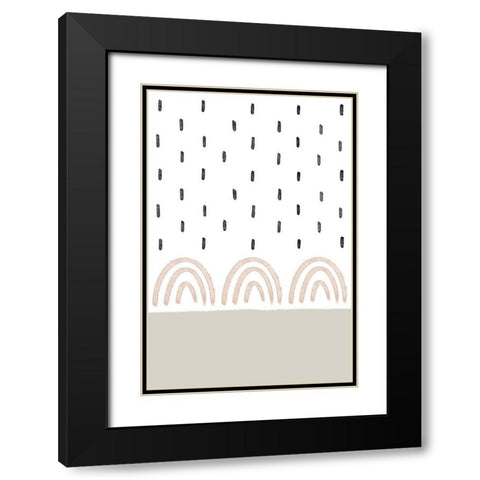 Rain on Rainbows Black Modern Wood Framed Art Print with Double Matting by Sawall, Anastasia