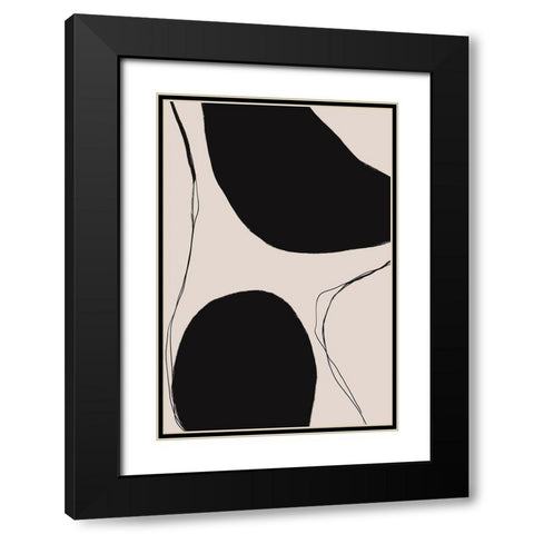 Keep your Balance Black Modern Wood Framed Art Print with Double Matting by Sawall, Anastasia