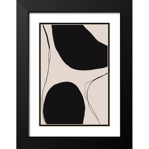 Keep your Balance Black Modern Wood Framed Art Print with Double Matting by Sawall, Anastasia
