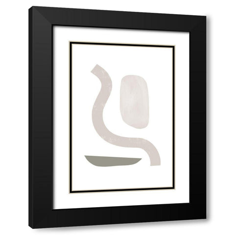 Shapes in Harmony Black Modern Wood Framed Art Print with Double Matting by Sawall, Anastasia
