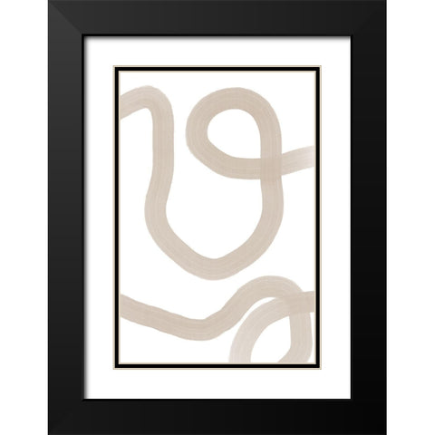 Single Line Black Modern Wood Framed Art Print with Double Matting by Sawall, Anastasia
