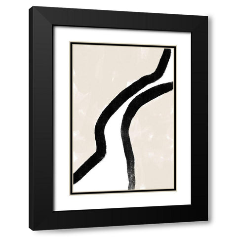 Abstracto Bordered Black Modern Wood Framed Art Print with Double Matting by Sawall, Anastasia