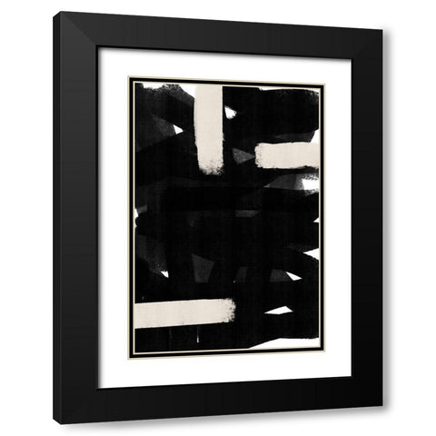 Abstracto Crossed Black Modern Wood Framed Art Print with Double Matting by Sawall, Anastasia