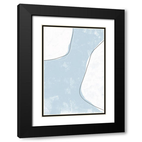Abstracto Outlined Black Modern Wood Framed Art Print with Double Matting by Sawall, Anastasia