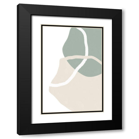 Free Forms Two and a half Black Modern Wood Framed Art Print with Double Matting by Sawall, Anastasia