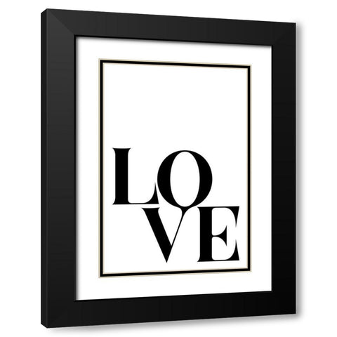 Love Black Black Modern Wood Framed Art Print with Double Matting by Sawall, Anastasia