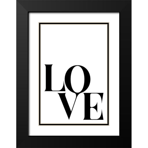 Love Black Black Modern Wood Framed Art Print with Double Matting by Sawall, Anastasia