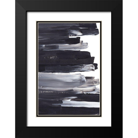 Wave after Wave Black Modern Wood Framed Art Print with Double Matting by Sawall, Anastasia