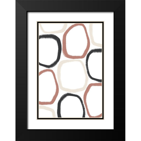Three Stones - All Over Black Modern Wood Framed Art Print with Double Matting by Sawall, Anastasia