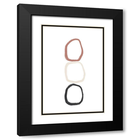 Three Stones - On Top Black Modern Wood Framed Art Print with Double Matting by Sawall, Anastasia