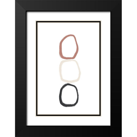 Three Stones - On Top Black Modern Wood Framed Art Print with Double Matting by Sawall, Anastasia