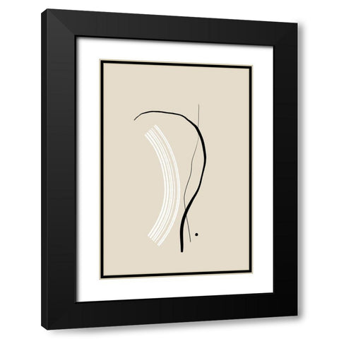 Composition of Lines - The First Black Modern Wood Framed Art Print with Double Matting by Sawall, Anastasia
