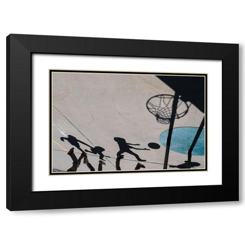 The Game Black Modern Wood Framed Art Print with Double Matting by Harter, Sydney