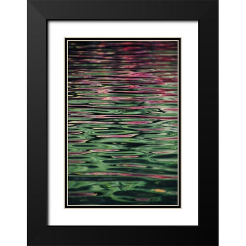 Flower reflection Black Modern Wood Framed Art Print with Double Matting by Alcantara, Miguel