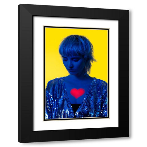Ukrainian girl Black Modern Wood Framed Art Print with Double Matting by Werner, Piotr
