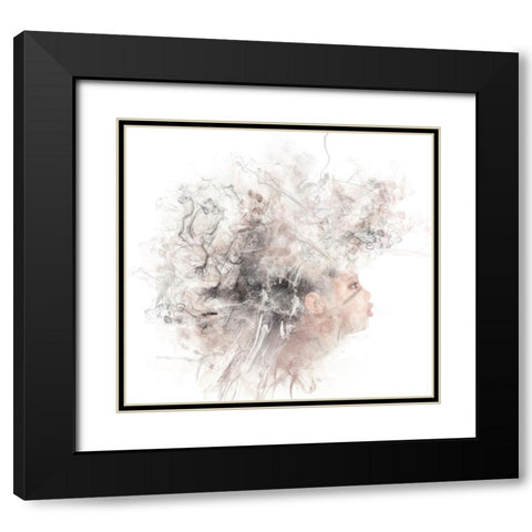 Boy Smoke Black Modern Wood Framed Art Print with Double Matting by Tumminello, Wendy