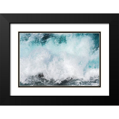 Voice Of The Waves Black Modern Wood Framed Art Print with Double Matting by Matsuo, Kaiki