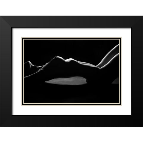 Nude Detail Black Modern Wood Framed Art Print with Double Matting by Blasko, Jan