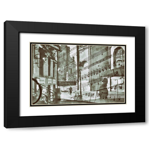 Music Is In The Air Black Modern Wood Framed Art Print with Double Matting by Pascale, Vincenzo