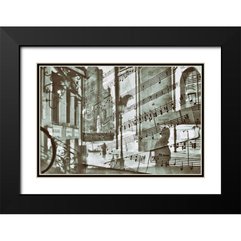 Music Is In The Air Black Modern Wood Framed Art Print with Double Matting by Pascale, Vincenzo