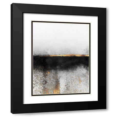 Soot And Gold Black Modern Wood Framed Art Print with Double Matting by Fredriksson, Elisabeth
