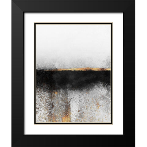 Soot And Gold Black Modern Wood Framed Art Print with Double Matting by Fredriksson, Elisabeth