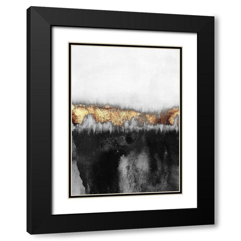 Gloomy Black Modern Wood Framed Art Print with Double Matting by Fredriksson, Elisabeth