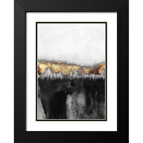 Gloomy Black Modern Wood Framed Art Print with Double Matting by Fredriksson, Elisabeth