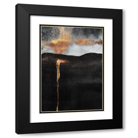 Ember Black Modern Wood Framed Art Print with Double Matting by Fredriksson, Elisabeth