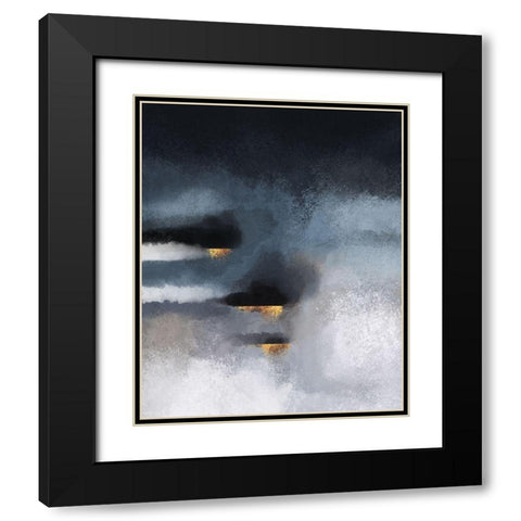 Cloudburst Black Modern Wood Framed Art Print with Double Matting by Fredriksson, Elisabeth