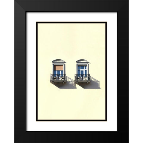 Neighbours Black Modern Wood Framed Art Print with Double Matting by Cederberg, Marcus