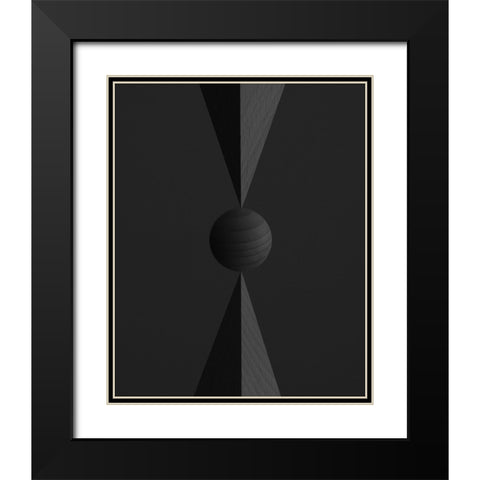 object Black Modern Wood Framed Art Print with Double Matting by Miyake, Shiro