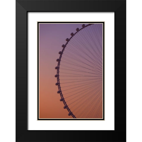 Ferris wheel Black Modern Wood Framed Art Print with Double Matting by Cederberg, Marcus