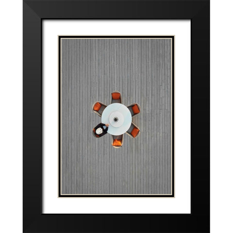 Lonely lunch Black Modern Wood Framed Art Print with Double Matting by Cederberg, Marcus