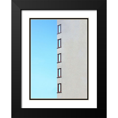 Corner row Black Modern Wood Framed Art Print with Double Matting by Cederberg, Marcus
