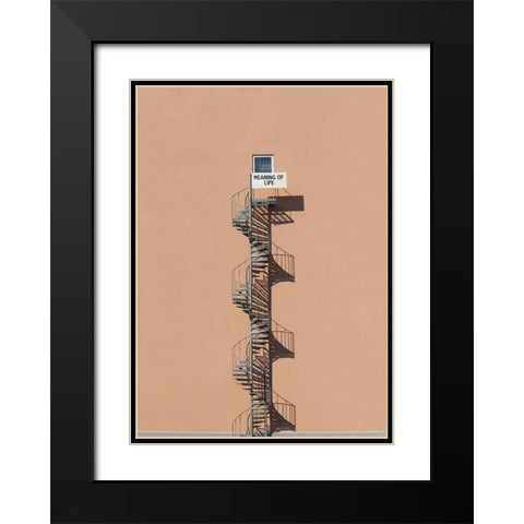 Meaning of life Black Modern Wood Framed Art Print with Double Matting by Cederberg, Marcus